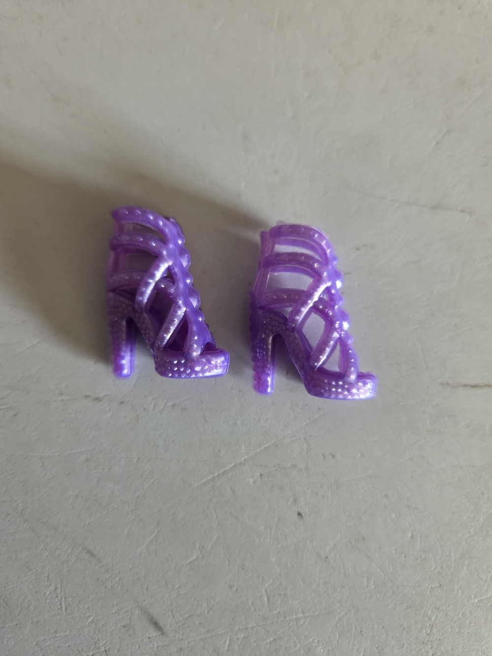 Purple Strappy High-Heel Shoes For Barbie